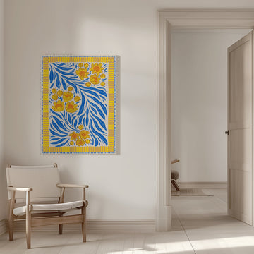 Vibrant Floral Pattern | Canvas - Room Interior 1