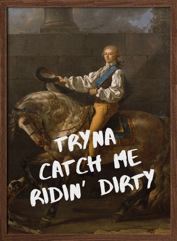 Ridin' Dirty Horseman | Poster - Walnut Frame Interior