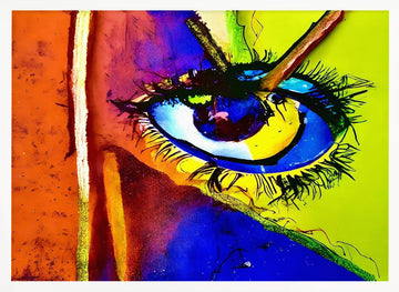 Vibrant Abstract Eye | Poster - White Frame Interior