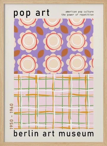 Retro Pop Art Patterns | Poster - Wood Frame Interior