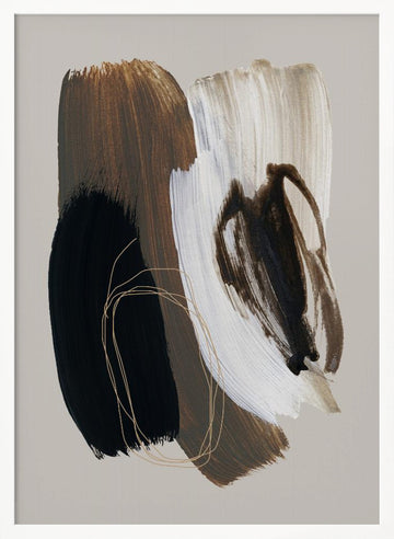 Abstract Brush Strokes 108X | Poster - White Frame Interior