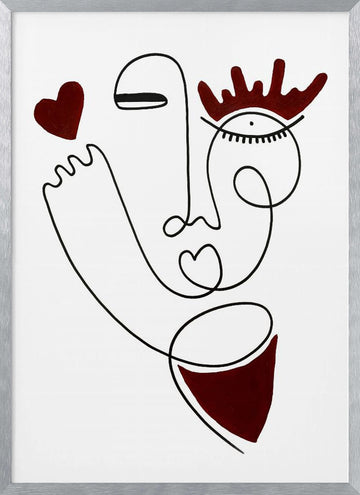 Self love iii | Poster - Silver Frame Interior