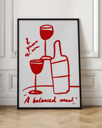 2 Glasses of Wine | Poster - Room Interior 1