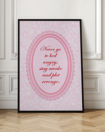 Sassy Pink Revenge Quote | Poster - Room Interior 1