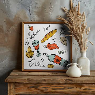 Delightful Wine and Bites | Poster - Room Interior 1