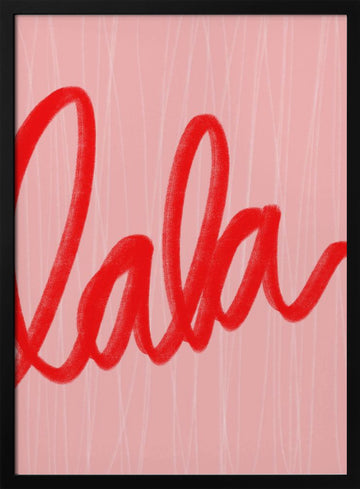 Playful Red Script | Poster - Black Metal Frame Interior