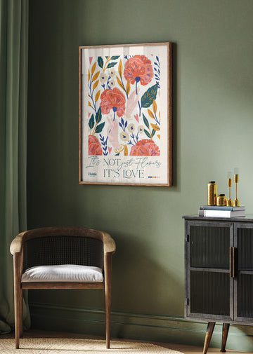 Poppies and Loving Hands | Poster - Room Interior 2
