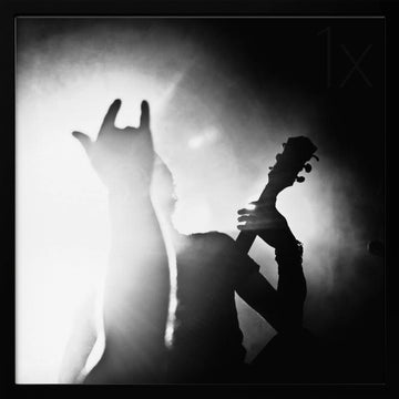 Rock On Concert Hand | Poster - Black Metal Frame Interior