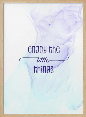 Dreamy Little Things Quote | Poster - Wood Frame Interior