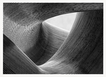 Dynamic Architectural Curves | Poster - White Frame Interior