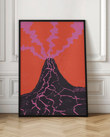 Vibrant Volcano Eruption | Poster - Room Interior 1