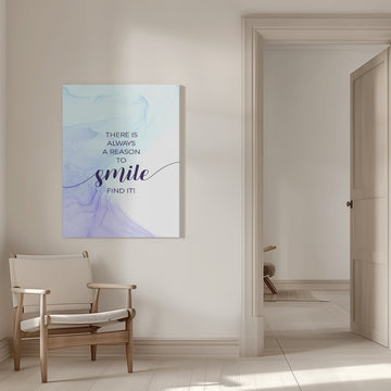 Inspirational Smile Quote | Canvas - Room Interior 1