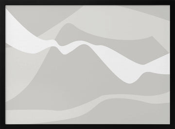 Soft Serene Layers | Poster - Black Metal Frame Interior