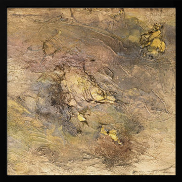 Golden Rider Relief | Poster - Black Metal Frame Interior