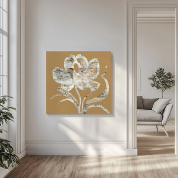 Rustic Wood Flower | Canvas - Room Interior 1