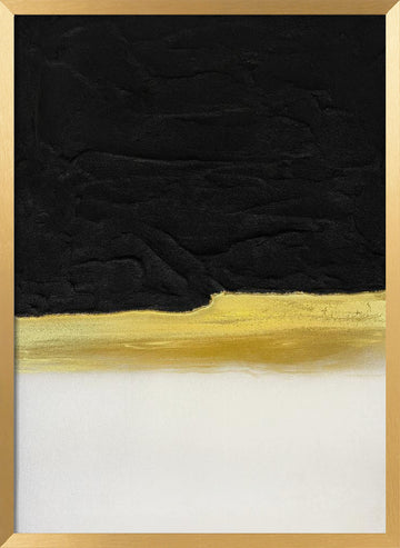 Black Gold Horizon | Poster - Gold Frame Interior
