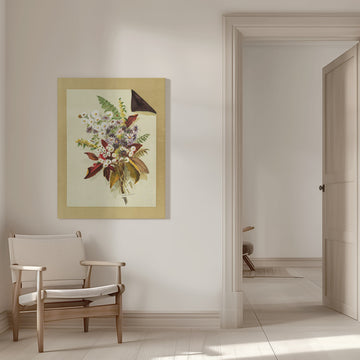 Daisies and Autumn Leaves & Ferns | Canvas - Room Interior 1