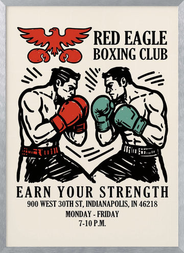 Classic Boxing Club | Poster - Silver Frame Interior
