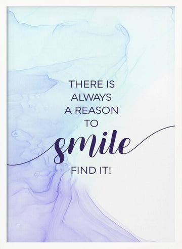 Inspirational Smile Quote | Poster - White Frame Interior