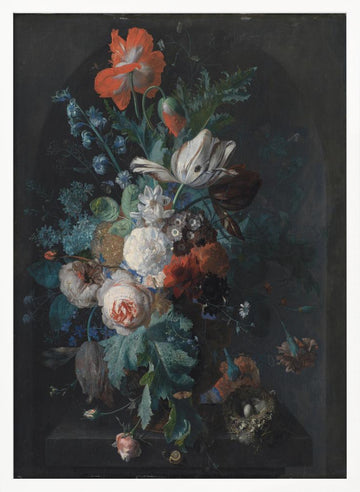 Vase With Flowers By Jan Van Huysum | Poster - White Frame Interior