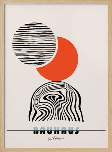 Bauhaus Eclipse | Poster - Wood Frame Interior
