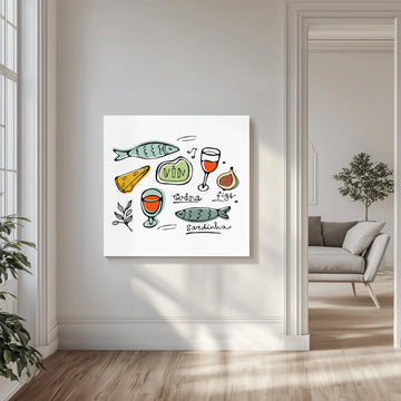 Rustic Food Delights | Canvas - Room Interior 1