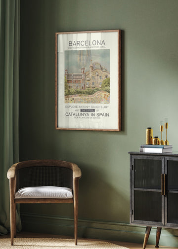 Barcelona Gaudi Landmarks | Poster - Room Interior 2