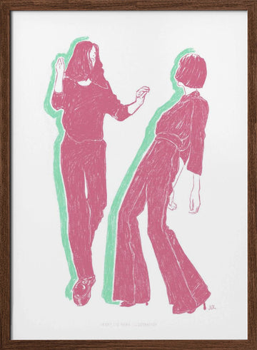Jlr Dancing3 Copy | Poster - Walnut Frame Interior