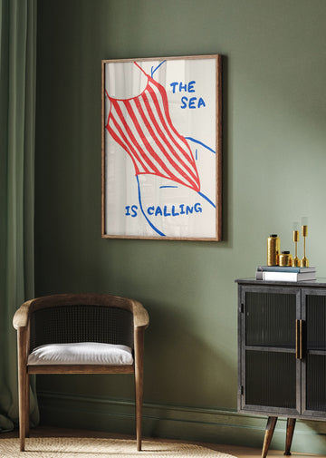 The Sea Is Calling | Poster - Room Interior 2