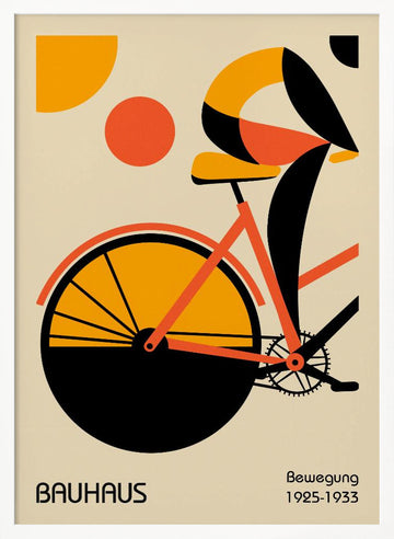 Abstract Bike Rider | Poster - White Frame Interior