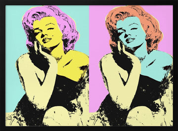 Colorful Pop Art Icon | Poster - Black Metal Frame Interior