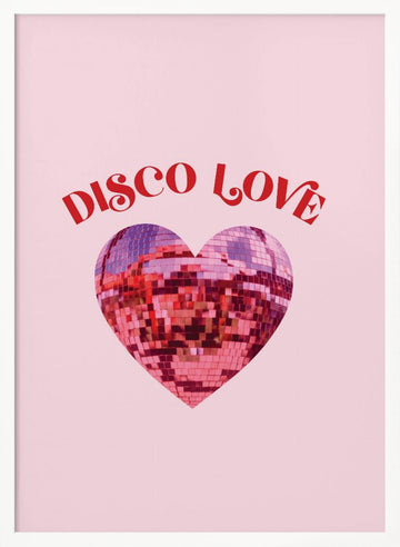Disco Love Heart | Poster - White Frame Interior