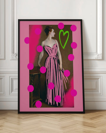 Pink Graffiti Lady | Poster - Room Interior 1