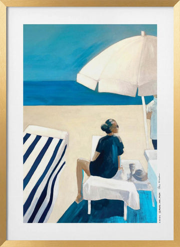 Beach Day Serenity | Poster - Gold Frame Interior