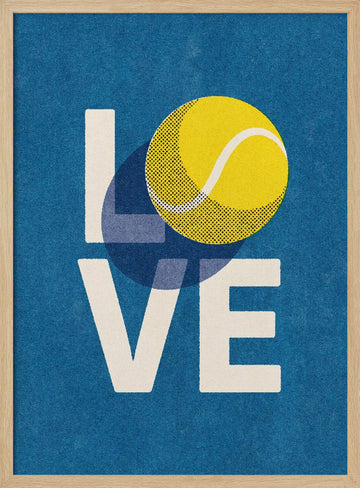 Tennis Love Game | Poster - Wood Frame Interior