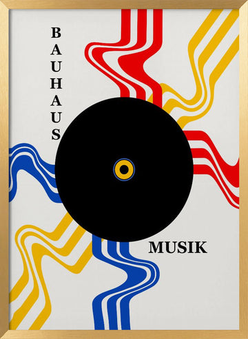 Bauhaus Music Record | Poster - Gold Frame Interior