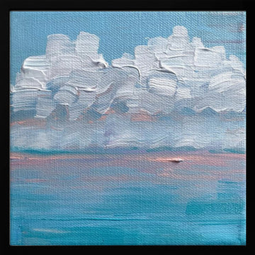 Serene Ocean Clouds | Poster - Black Metal Frame Interior