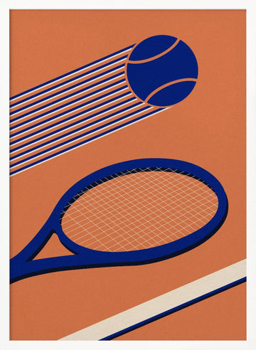 Tennis 80s | Poster - White Frame Interior
