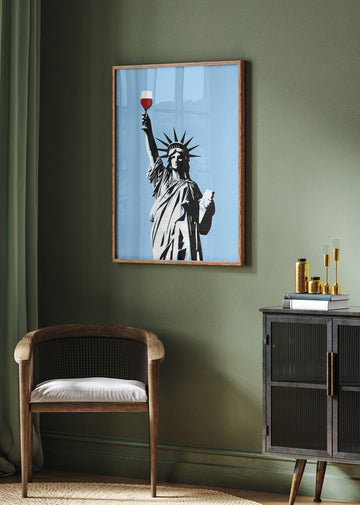 Lady Liberty Wine | Poster - Room Interior 2