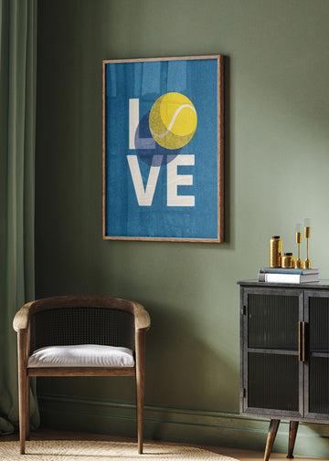 Tennis Love Game | Poster - Room Interior 2