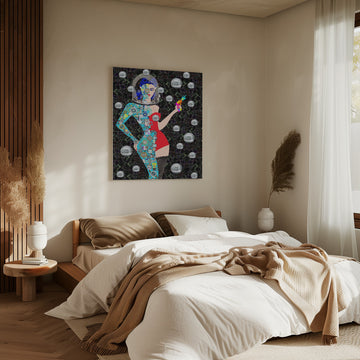 Retro Future Woman | Canvas - Room Interior 2