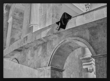 Elegant Architectural Pose | Poster - Black Metal Frame Interior