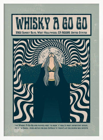 Psychedelic Rock Woman | Poster - White Frame Interior