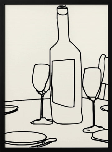 Tablestilllifeno07 | Poster - Black Metal Frame Interior