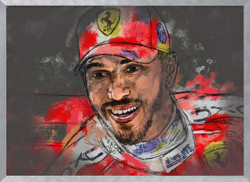 Joyful Racing Driver | Poster - Silver Frame Interior