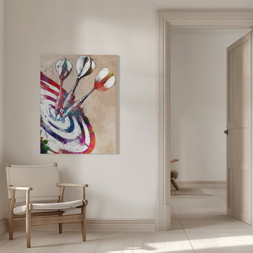 Vibrant Darts Target | Canvas - Room Interior 1