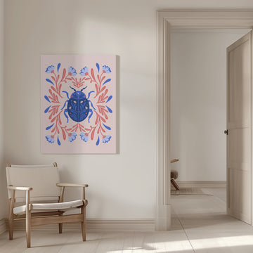 Whimsical Floral Car | Canvas - Room Interior 1