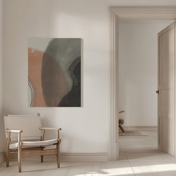 Earthy Abstract Curves | Canvas - Room Interior 1
