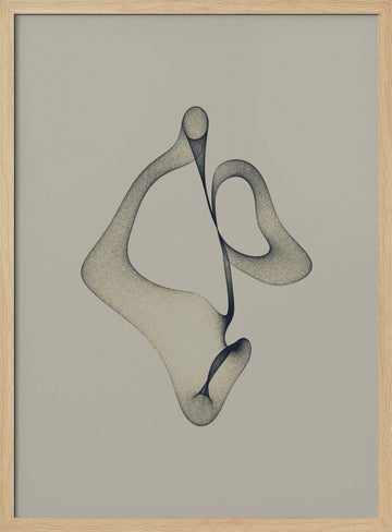 Ethereal Flowing Shape | Poster - Wood Frame Interior