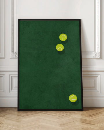 Green Court Tennis Balls | Poster - Room Interior 1